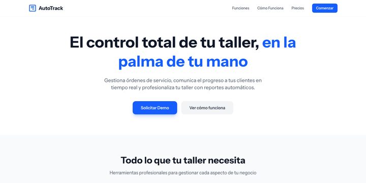 AutoTrack — Gestión de Talleres