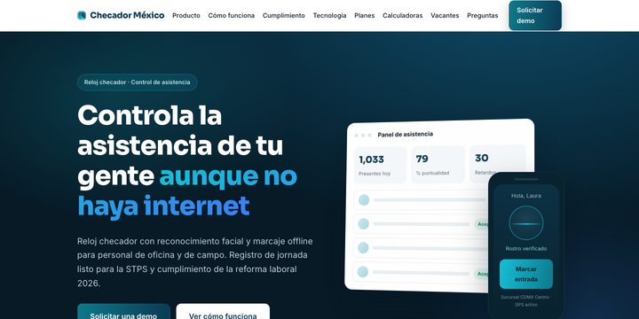 Checador México — Control de Asistencia