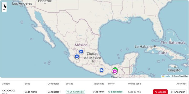 Control Vehicular — Gestión de Flotillas
