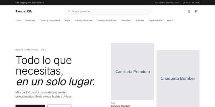 Tienda USA — E-commerce
